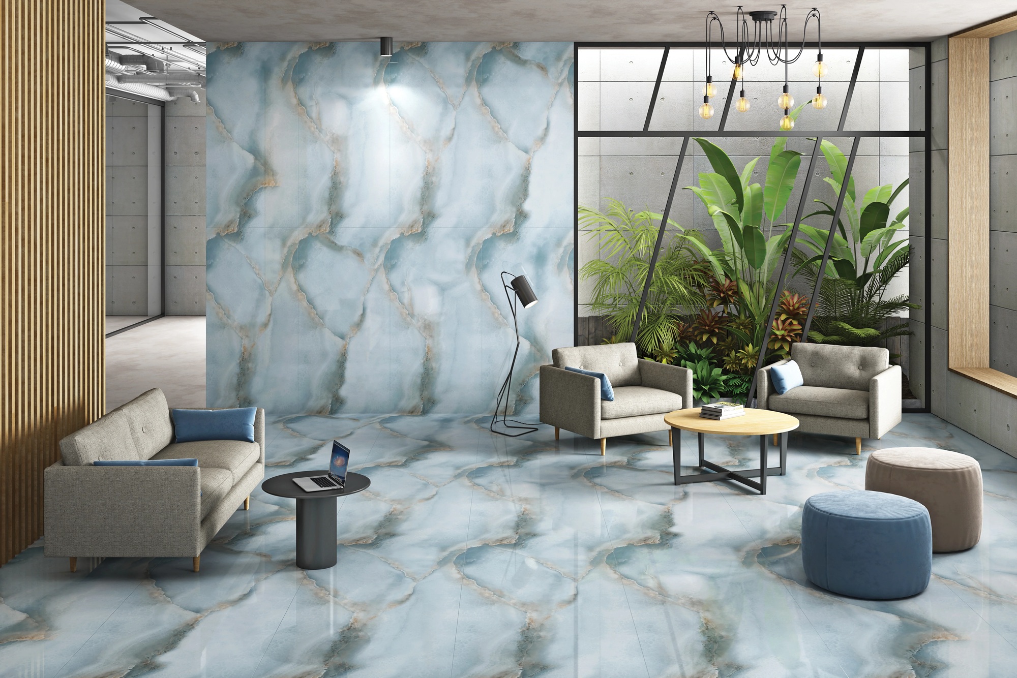 Gạch Ốp Tường Phòng Khách Khổ Lớn