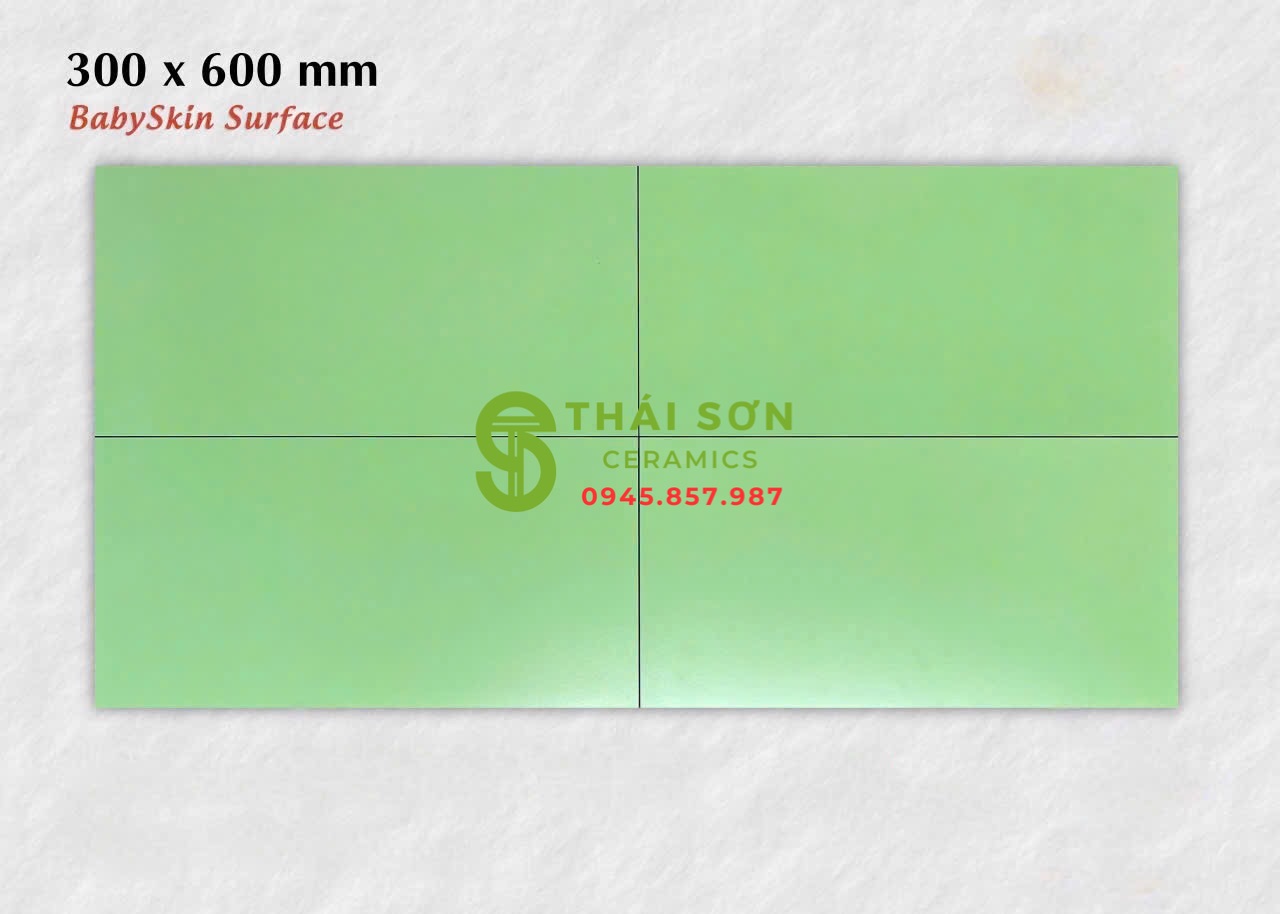 Gạch ốp tường 30x60 apodio màu xanh lá babyskin