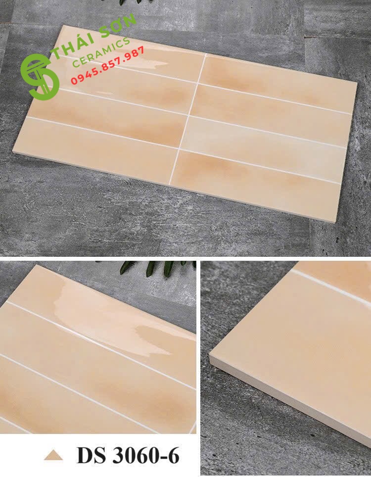 Gạch ốp tường trang trí 30x60 men bóng giả thẻ trung quốc
