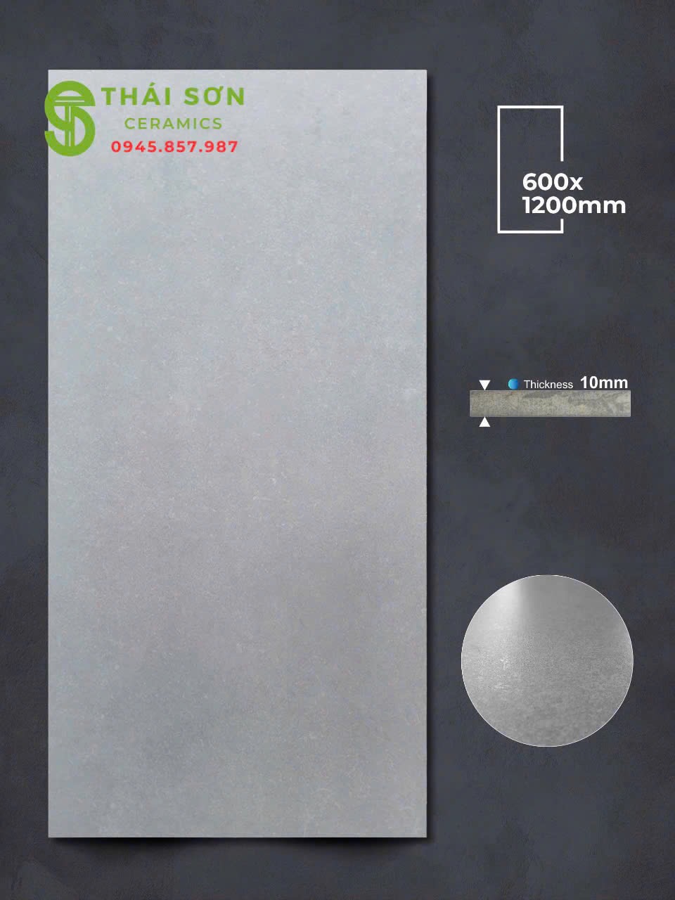 Gạch lát nền 60x120 apodio mờ tinh thể màu xám xi măng nhạt
