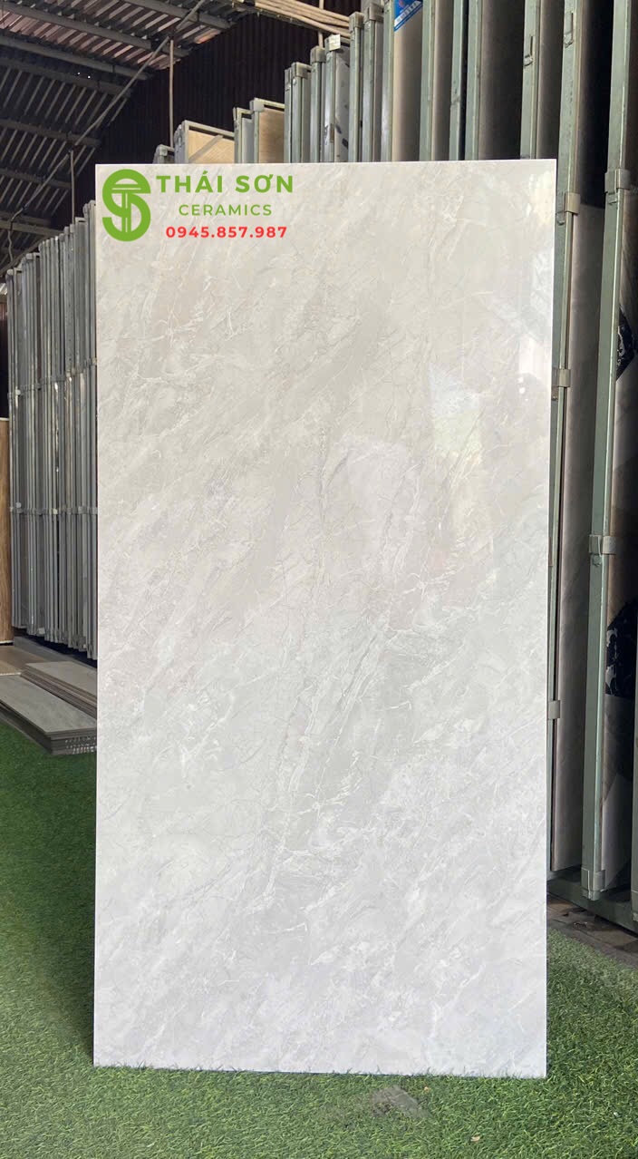 Gạch lát nền 60x120 màu xám vân bóng kiếng giá rẻ