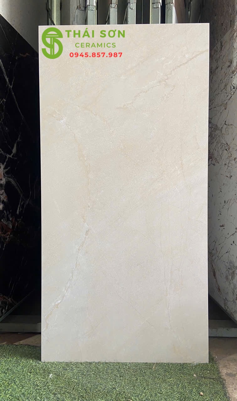 Gạch matt mờ tông kem vàng 60x120 tasa lát nền cao cấp