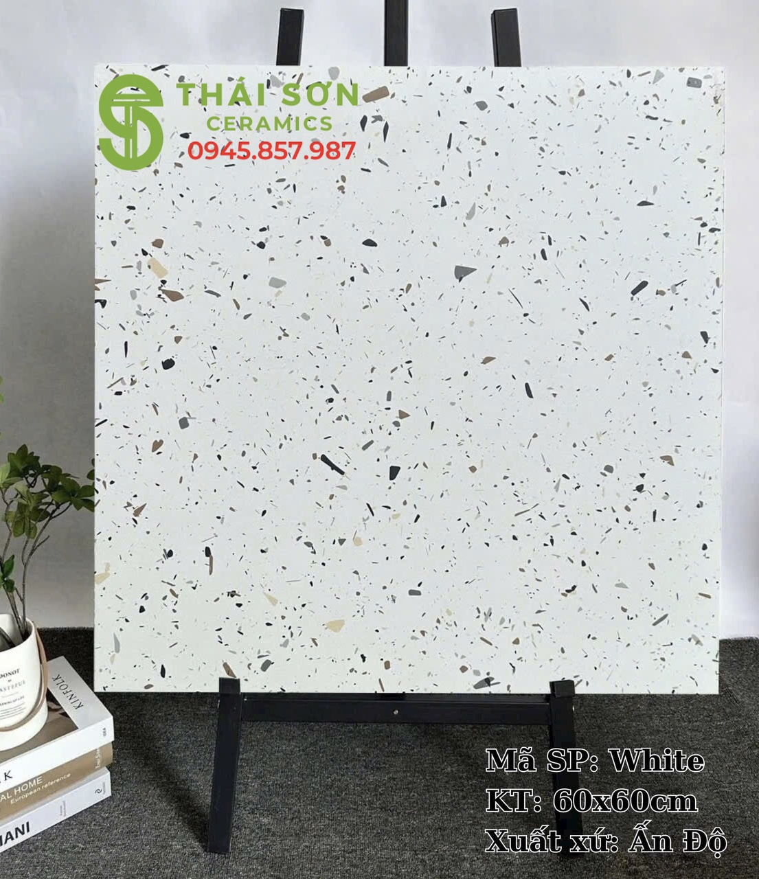 Gạch ốp lát nội ngoại thất 60x60 terrazzo ấn độ