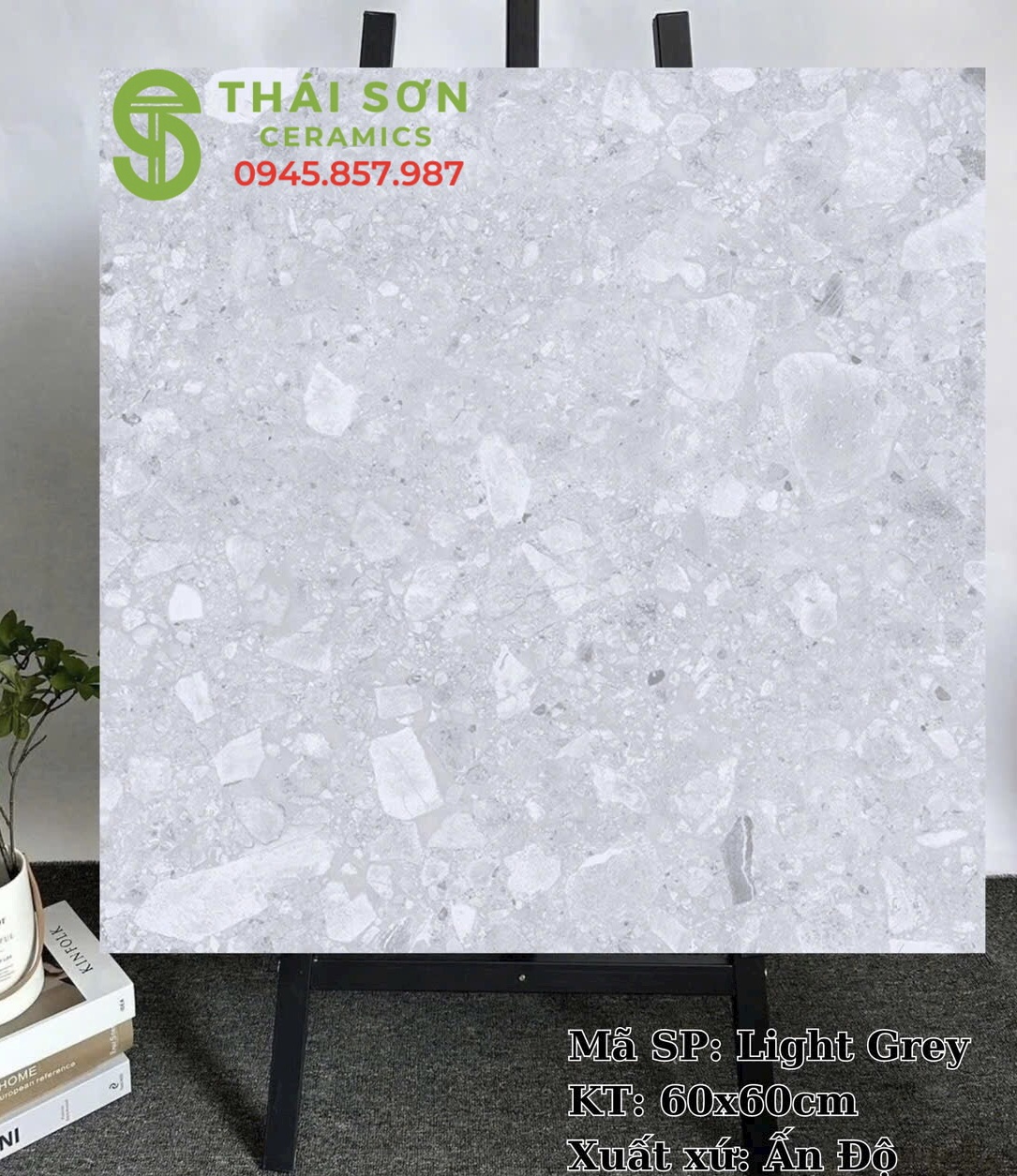 Gạch lát nền nhà đá mài terrazzo 60x60 nhập khẩu