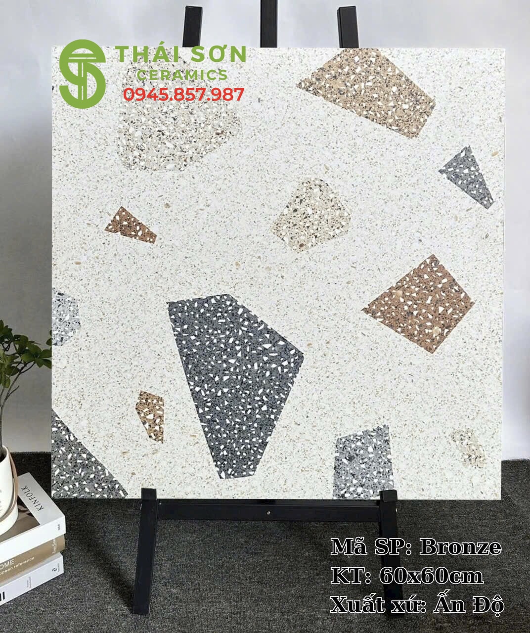 Gạch lót sàn terrazzo matt mờ 60x60 ấn độ