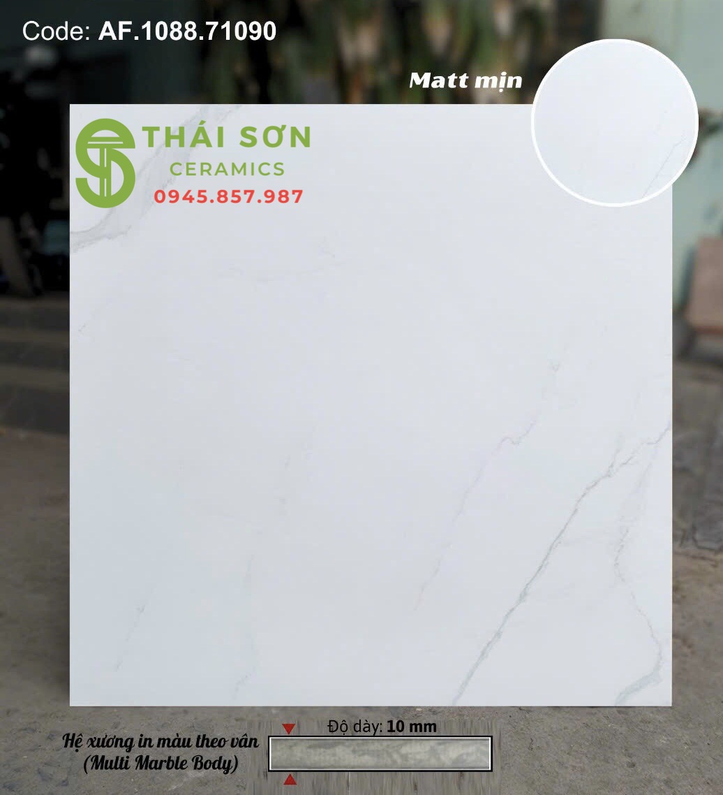 Gạch matt mờ 80x80 apodio trắng vân mây cao cấp