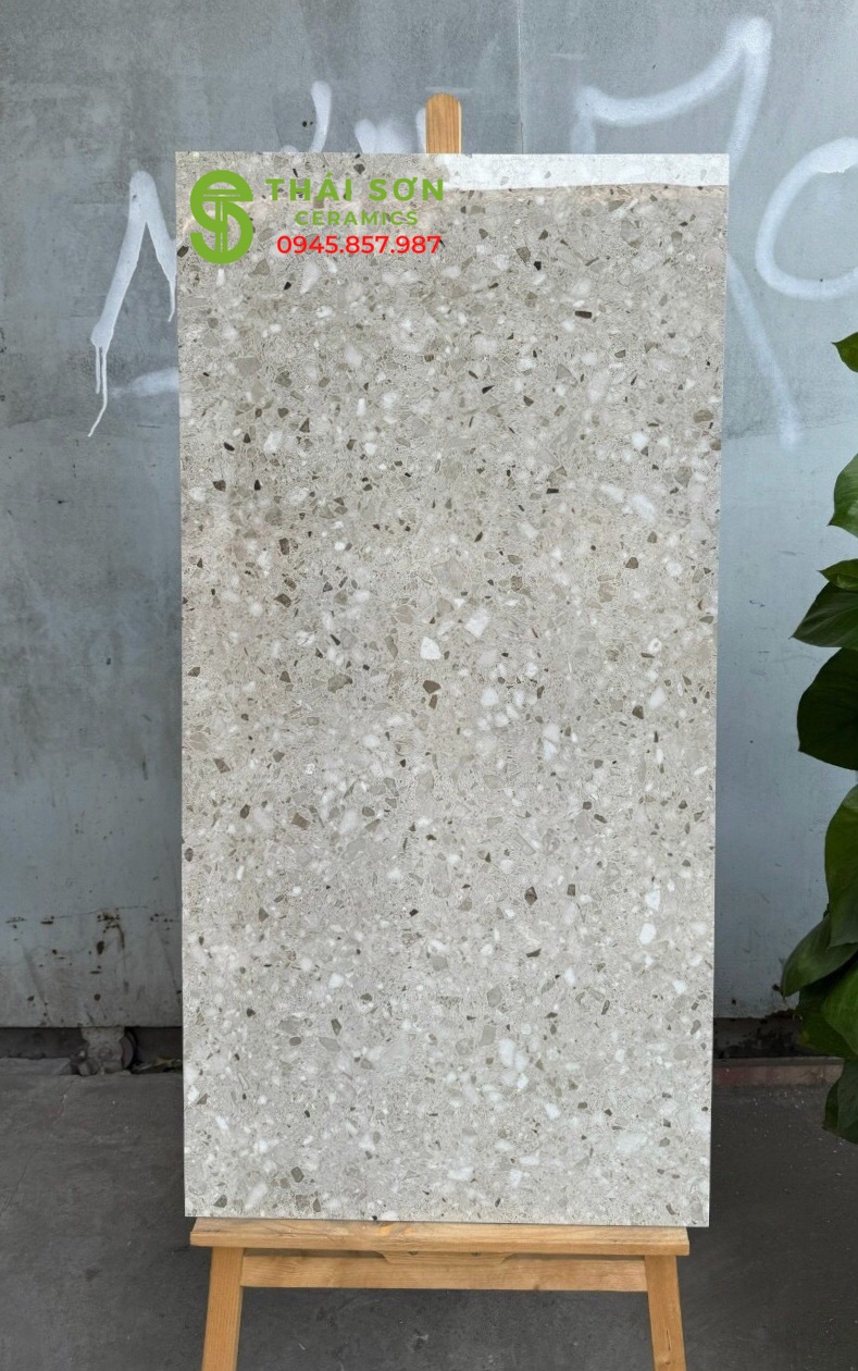Gạch lát nền 60x120 bóng kiếng terrazzo cao cấp