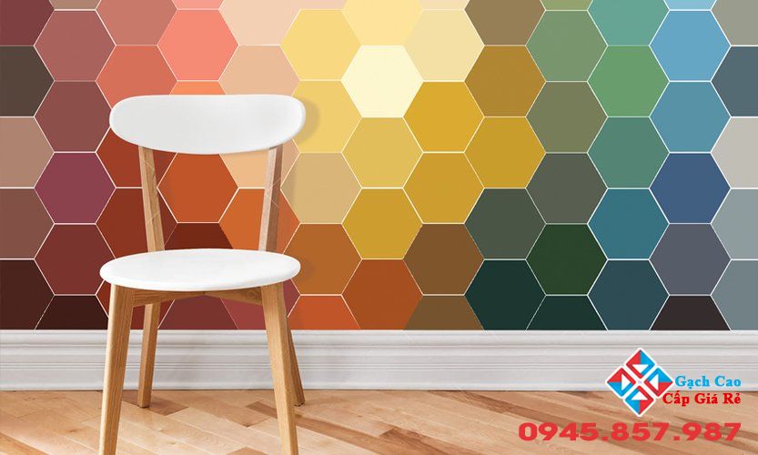 gạch ốp tường lục giác