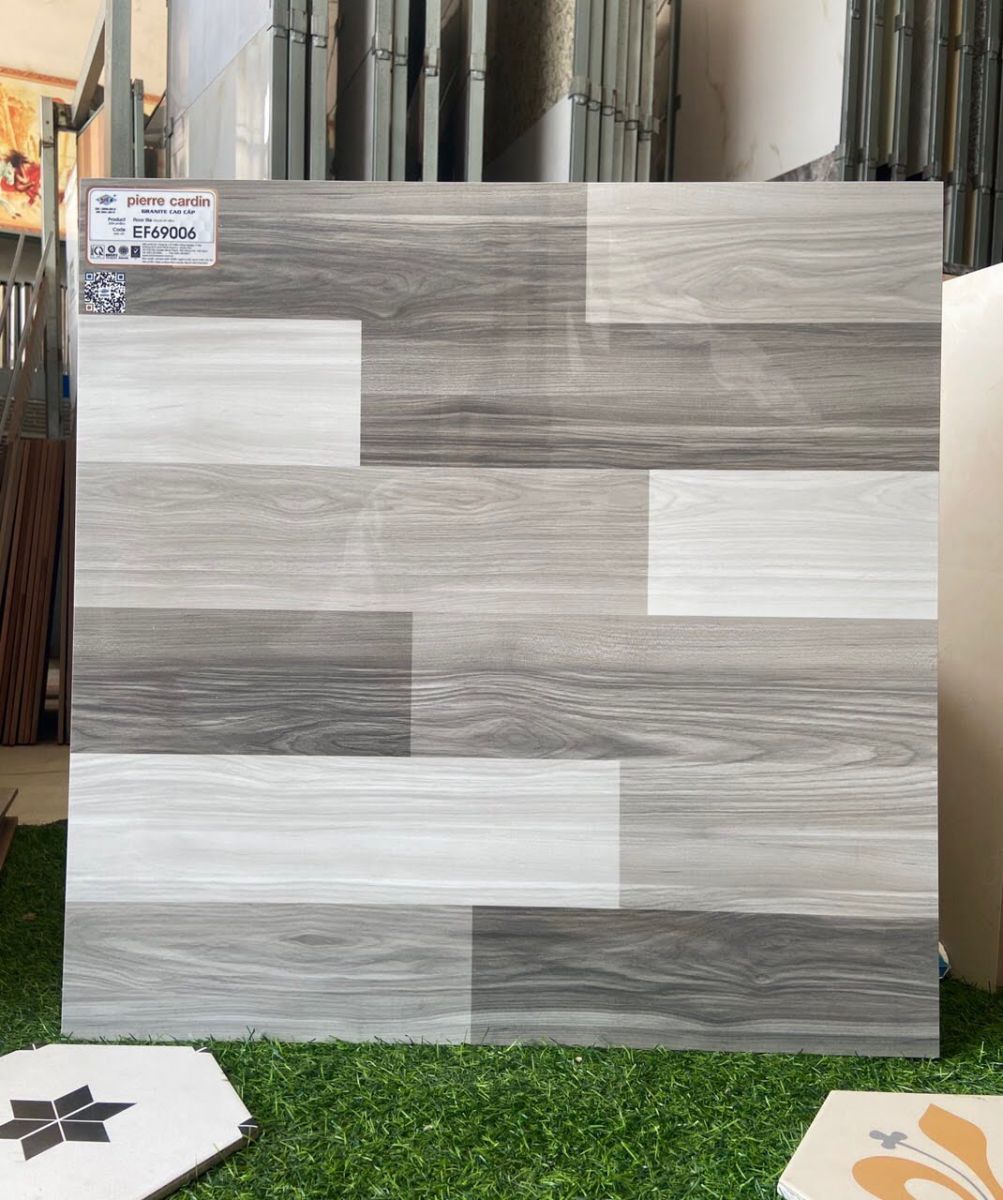 gạch bóng kiếng 60x60 vân gỗ ghép