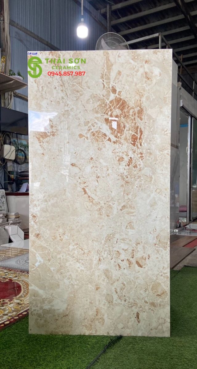 Gạch lát nền 60x120 ấn độ vân đá vàng
