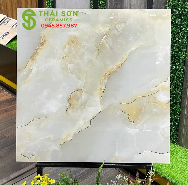 gạch lát nền trung quốc 80x80 khắc kim vàng