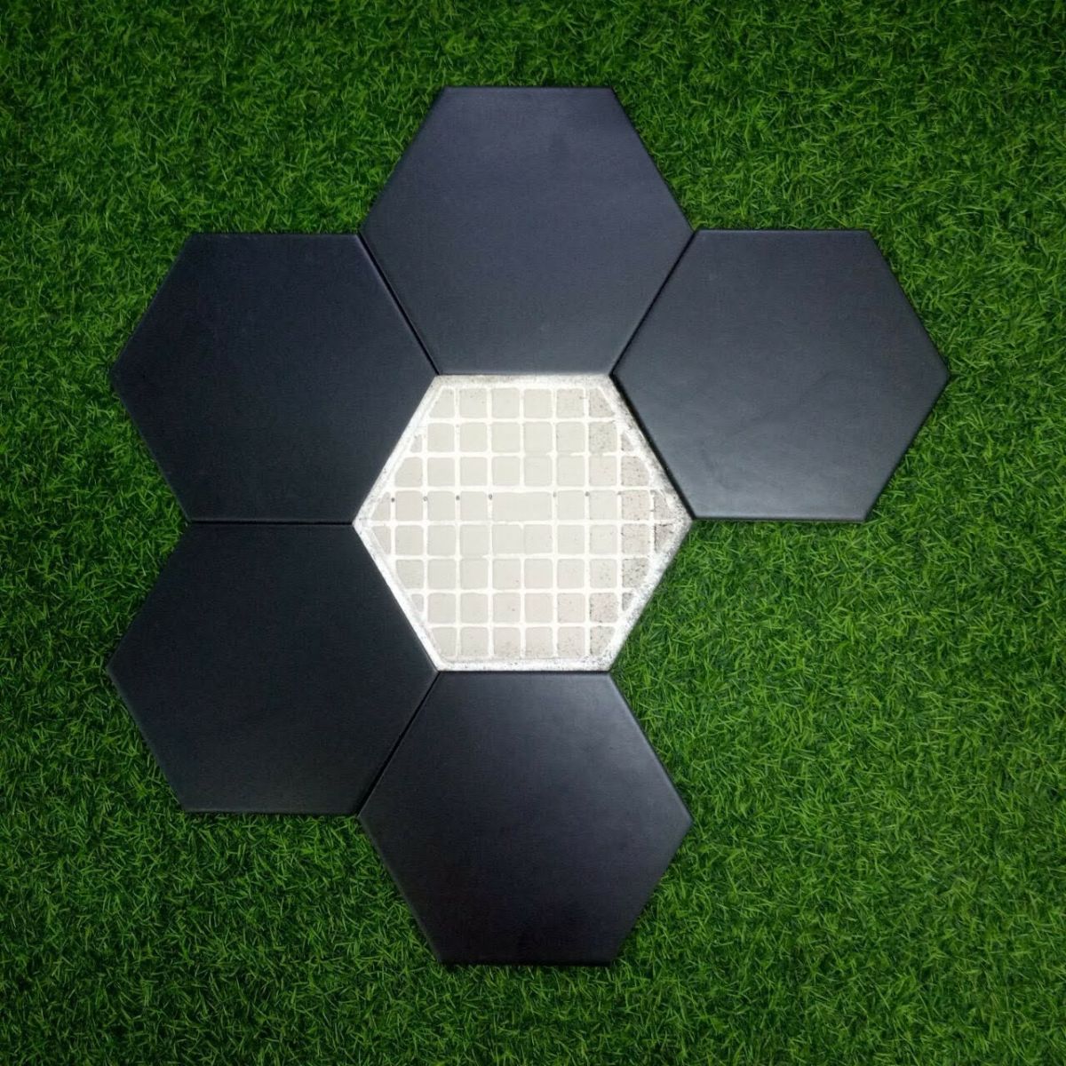 gạch lục giác 20x30 đen trơn