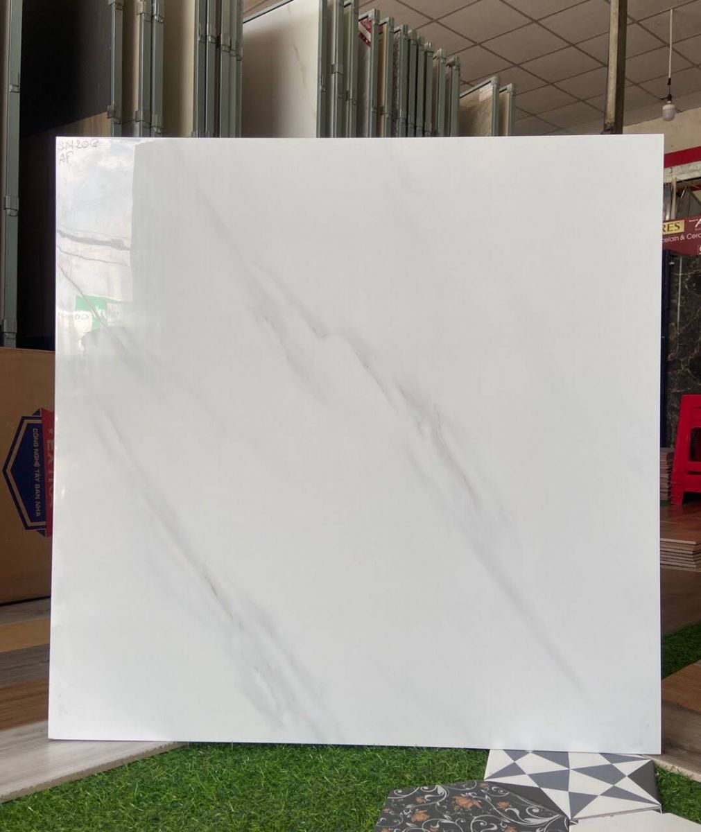 Gạch nhập khẩu 80x80 trắng vân