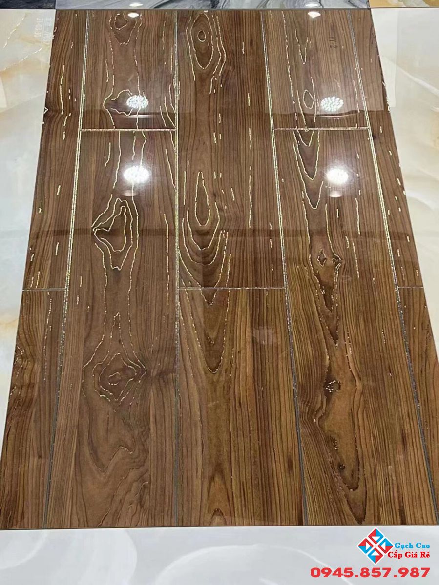 gạch 60x120 vân gỗ khắc kim Trung Quốc