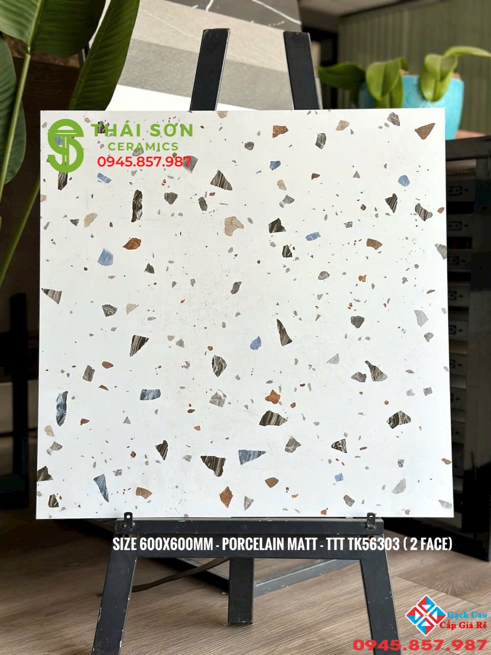 Gạch lát nền terrazzo 60x60 mờ cao cấp