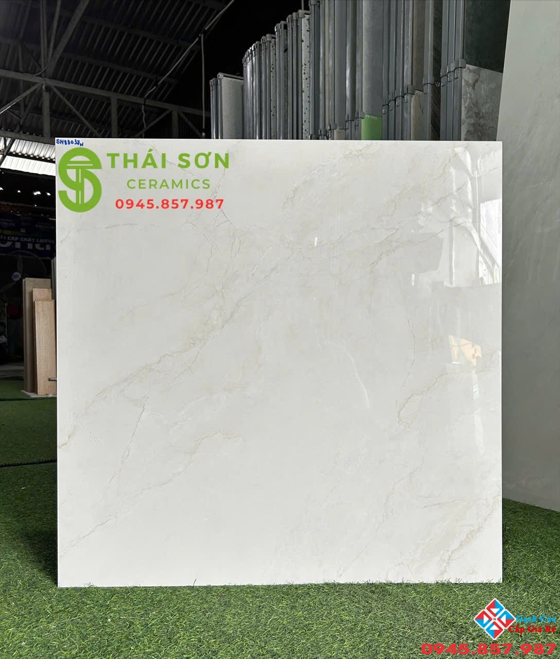 Gạch catalan 80x80 lát nền bóng kiếng trắng kem