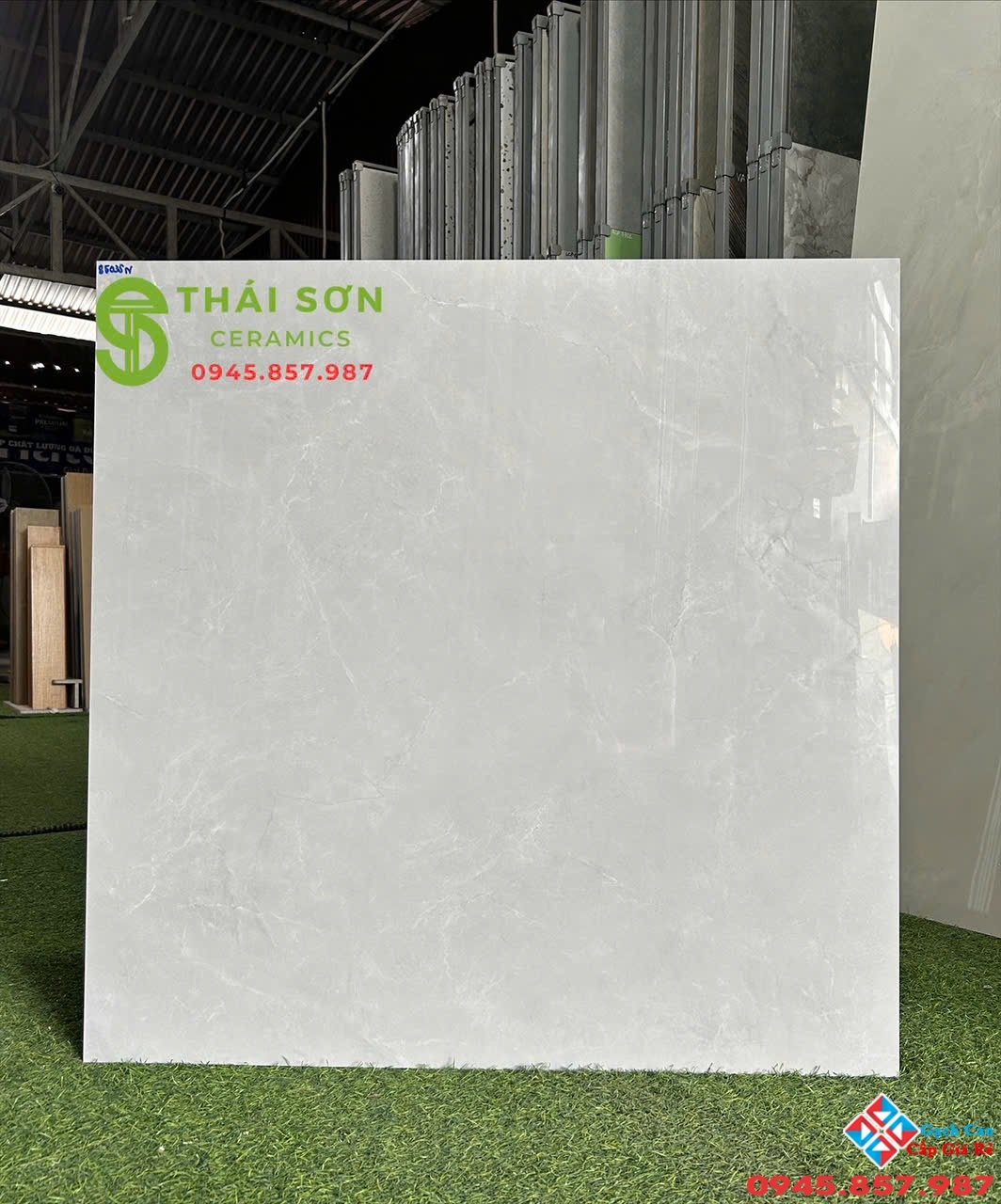 Gạch catalan 80x80 lát nền bóng kiếng màu xám trắng