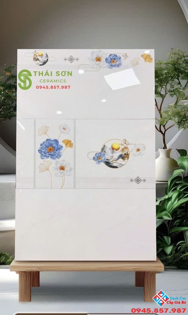 Gạch ốp tường 30x60 hà thanh trắng vân xám bóng kiếng
