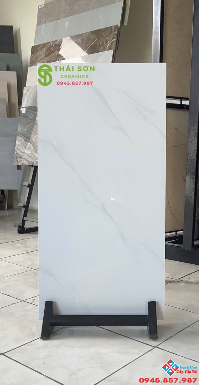 Gạch ốp tường 40x80 trung quốc màu trắng vân mây
