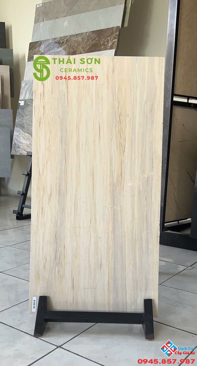 Gạch ốp tường 40x80 trung quốc màu vàng kem nhạt