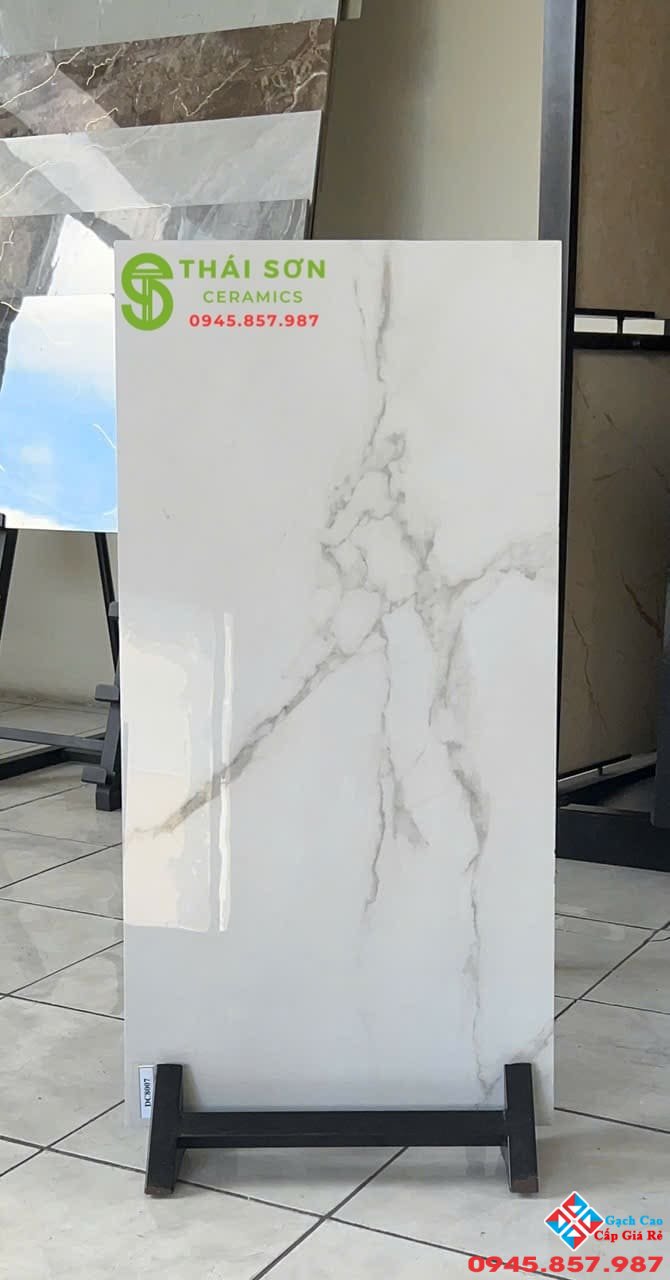 Gạch ốp tường 40x80 trung quốc vân marble màu xám khói