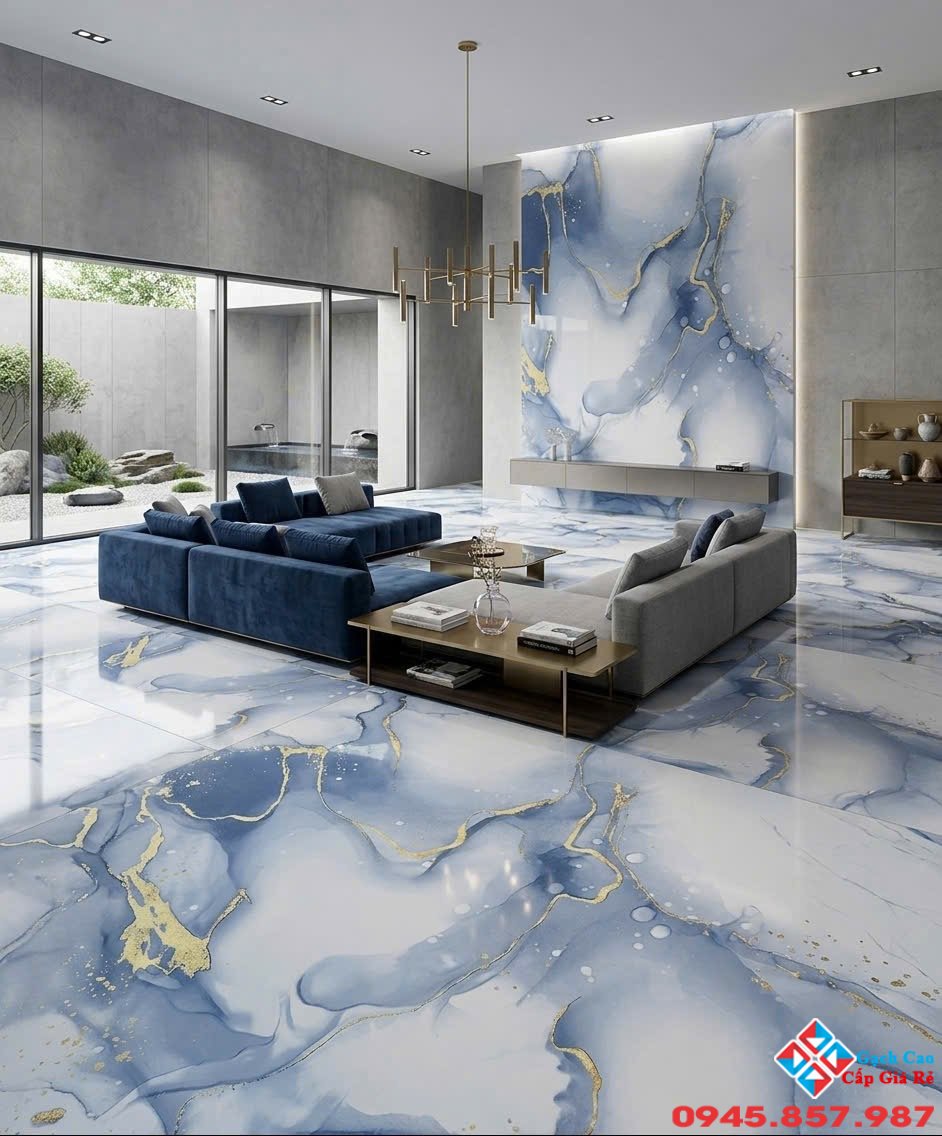 Phối cảnh gạch 80x80 trung quốc cho biệt thự