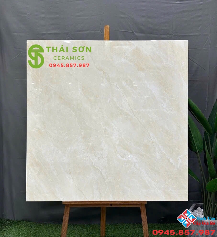 Gạch 1mx1m thắng cường bóng kiếng màu vàng kem