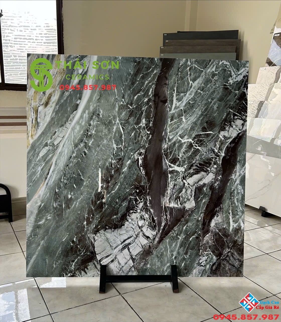 Gạch trung quốc xanh ngọc bích 100x100 cao cấp