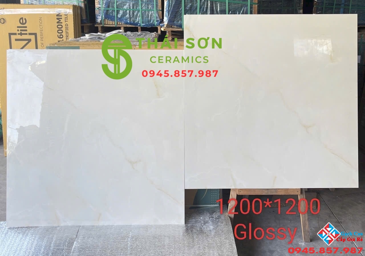 Gạch lát nền 120x120 ấn độ lát nền màu kem vân