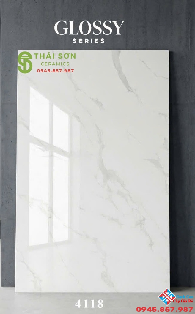 Gạch lát nền ấn độ 120x180 khổ lớn trắng vân mây siêu bóng