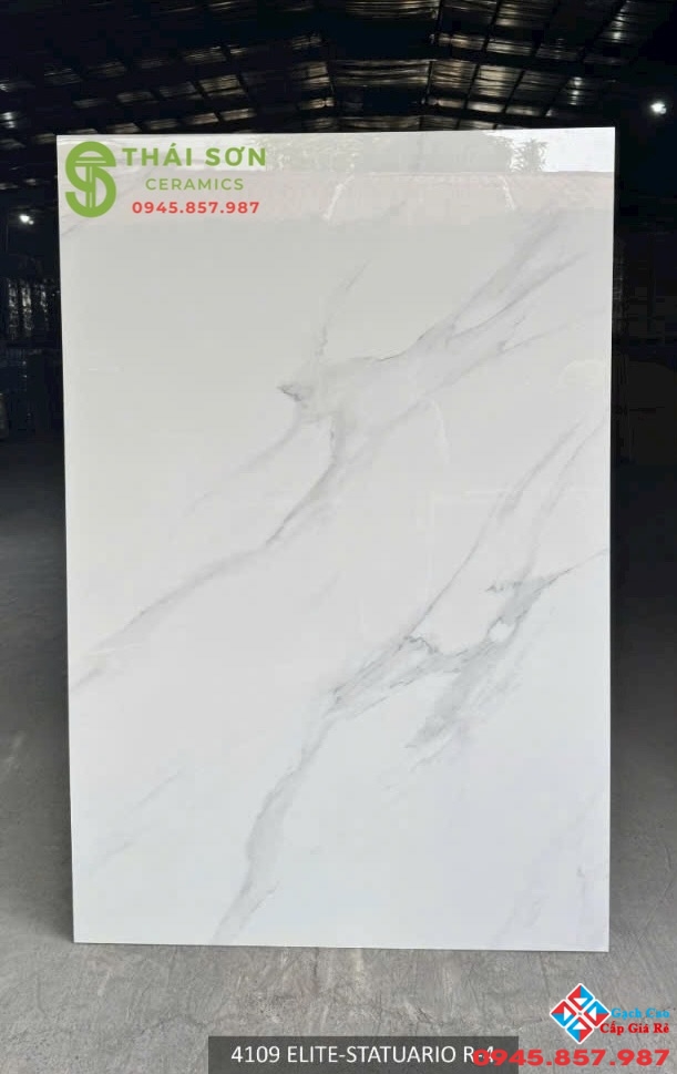 Gạch lát nền ấn độ 120x180 khổ lớn Statuario siêu bóng