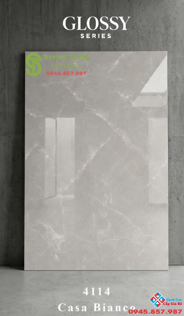 Gạch 120x180 khổ lớn ấn độ siêu bóng Casa Bianco