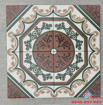 Gạch bông giả cổ 20x20 lát nền trung quốc cao cấp
