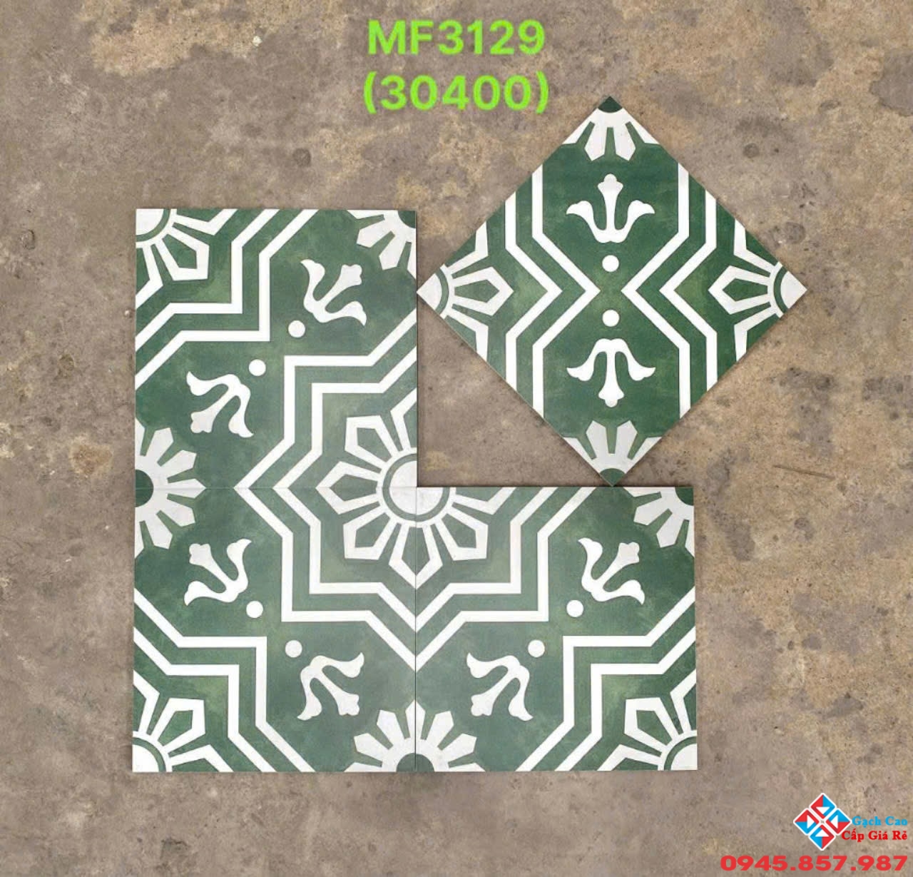 Gạch trung quốc 30x30 họa tiết bông cổ đẹp mẫu mới