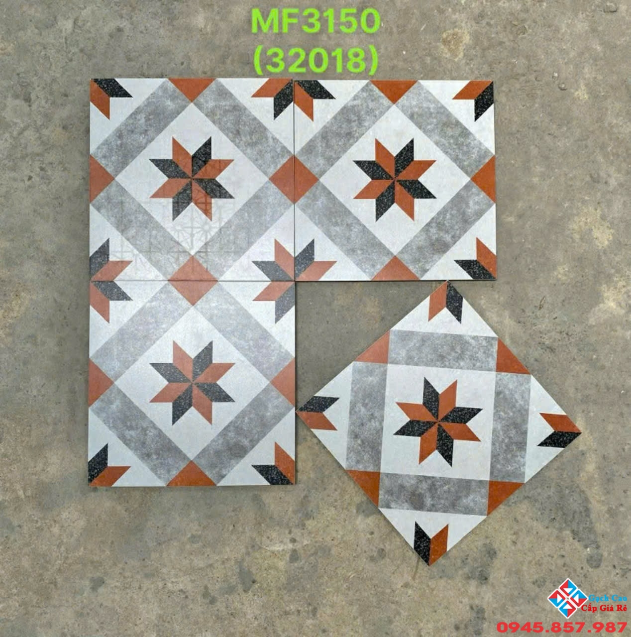 Gạch bông lát nền trang trí 30x30 matt mờ trung quốc mới nhất