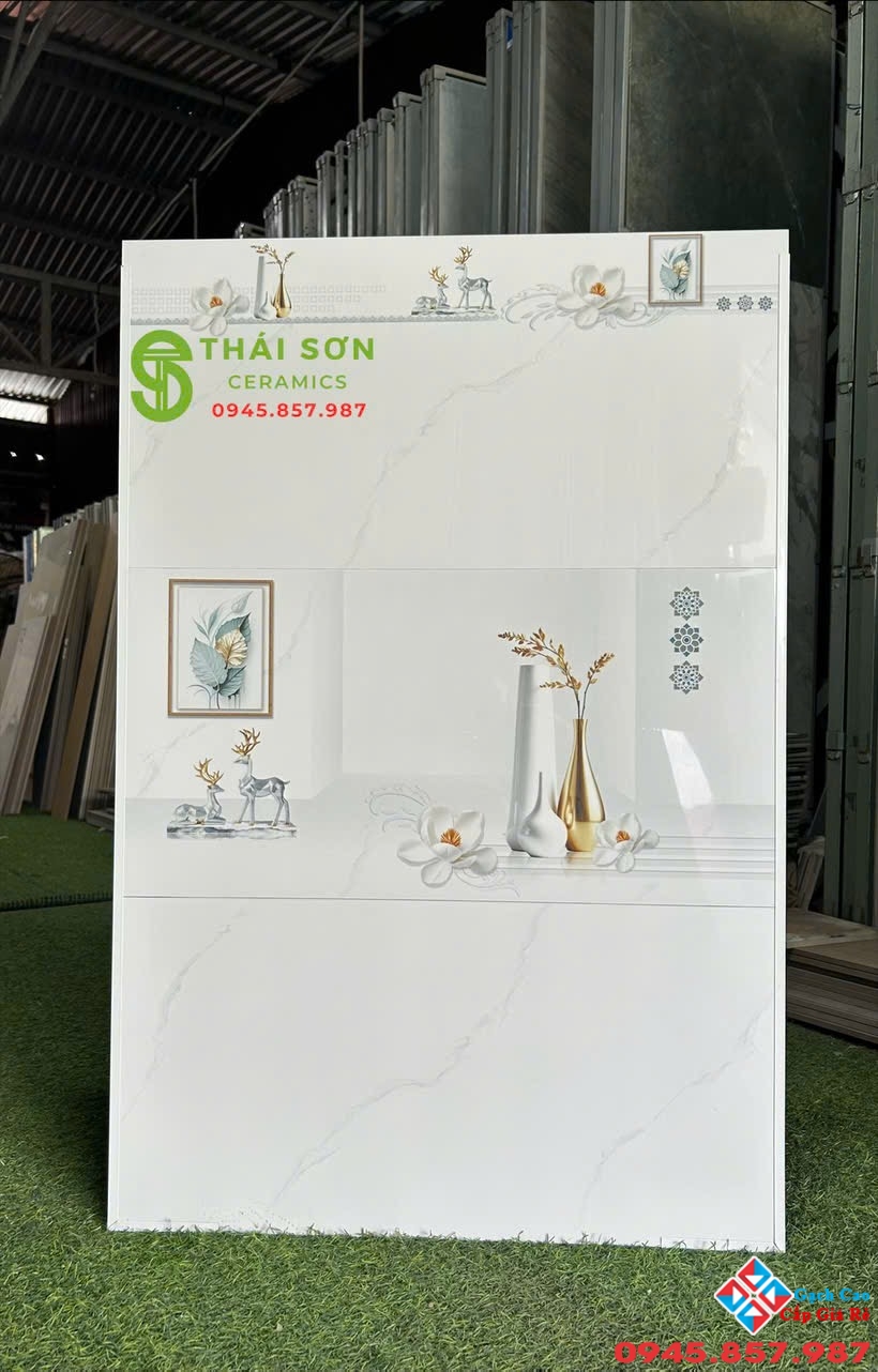Gạch trắng vân mây 30x60 bóng kiếng hà thanh