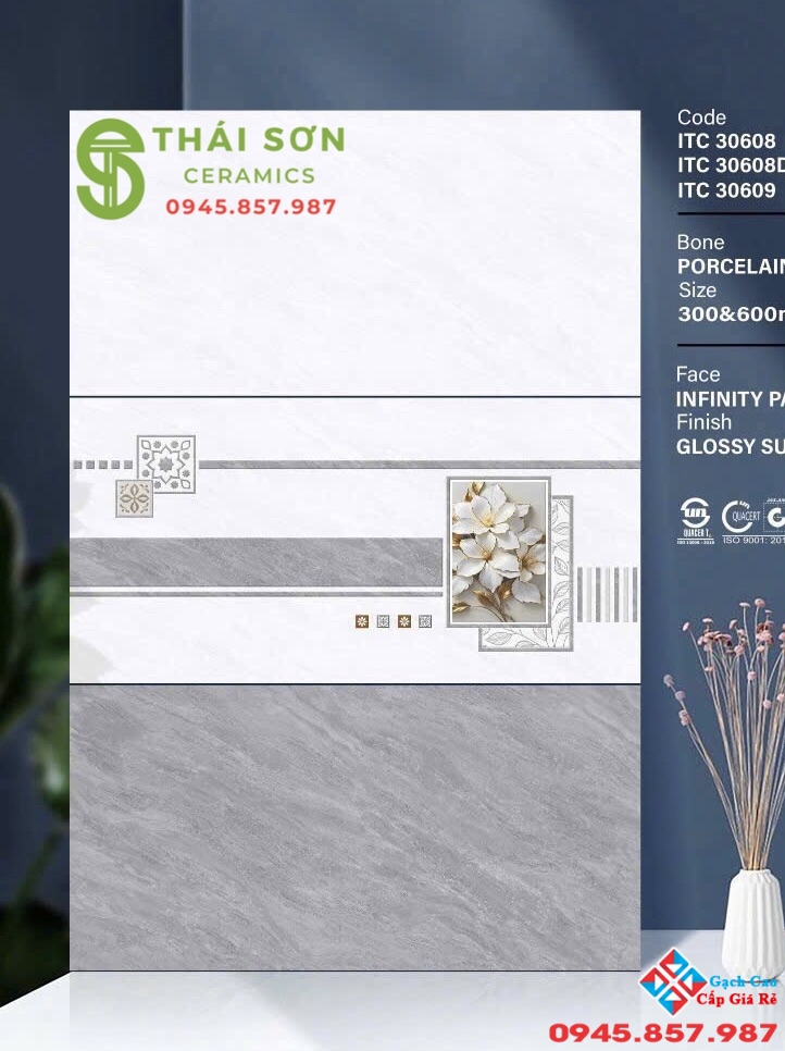 Gạch ốp tường 30x60 bóng kiếng bộ đậm nhạt giá rẻ