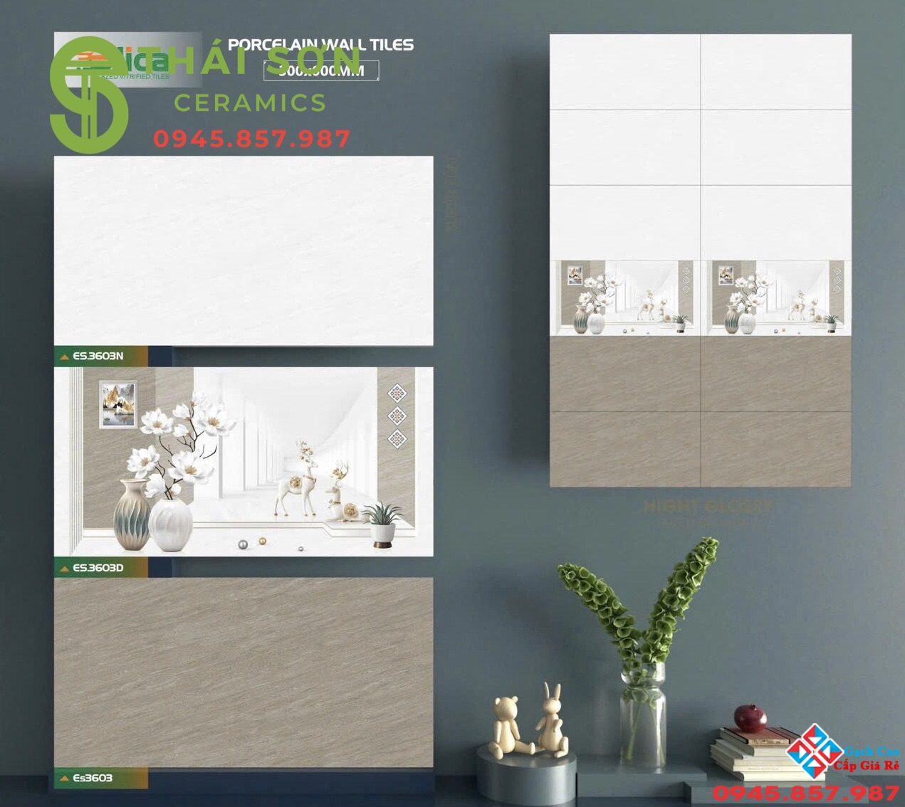 Gạch cmc 30x60 bóng kiếng ốp tường phòng bếp giá rẻ
