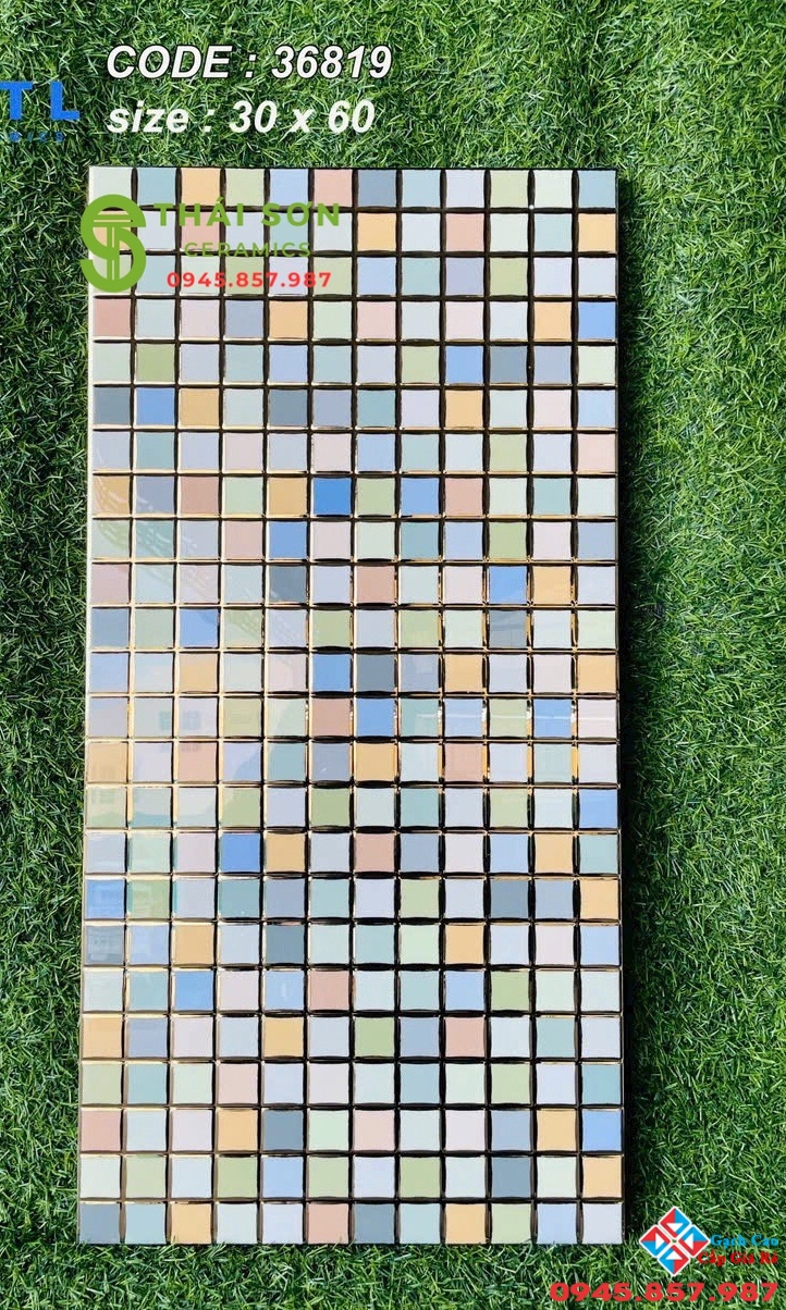 Gạch ốp tường nhà tắm 30x60 nhũ vàng men bóng