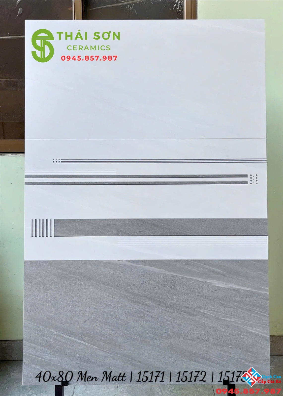 Gạch men mờ vitto 40x80 ốp tường màu xám bộ đậm nhạt