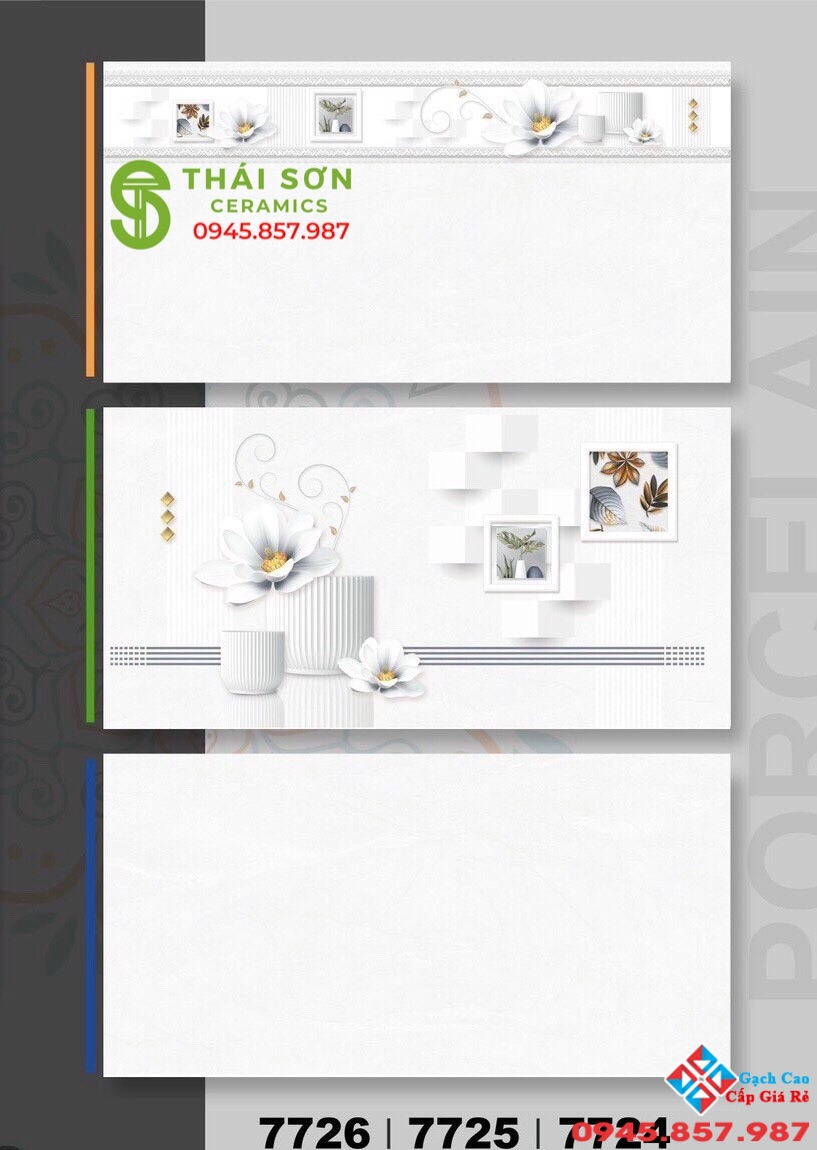 Gạch ốp tường trắng xám 40x80 bóng kiếng