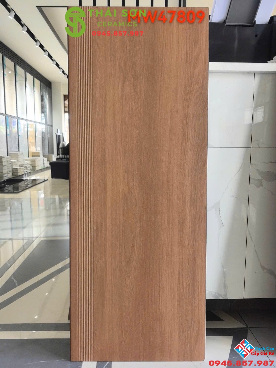 Đá giả gỗ lát cầu thang 47x120 trung quốc