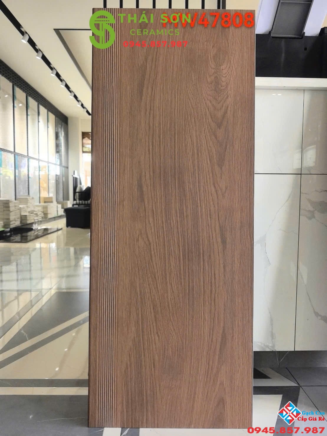 Gạch bậc cầu thang giả gỗ 47x120 trung quốc