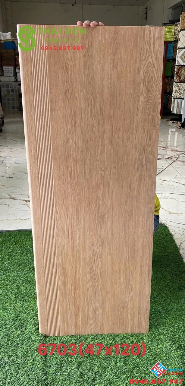 Gạch giả gỗ ốp cầu thang 47x120 trung quốc