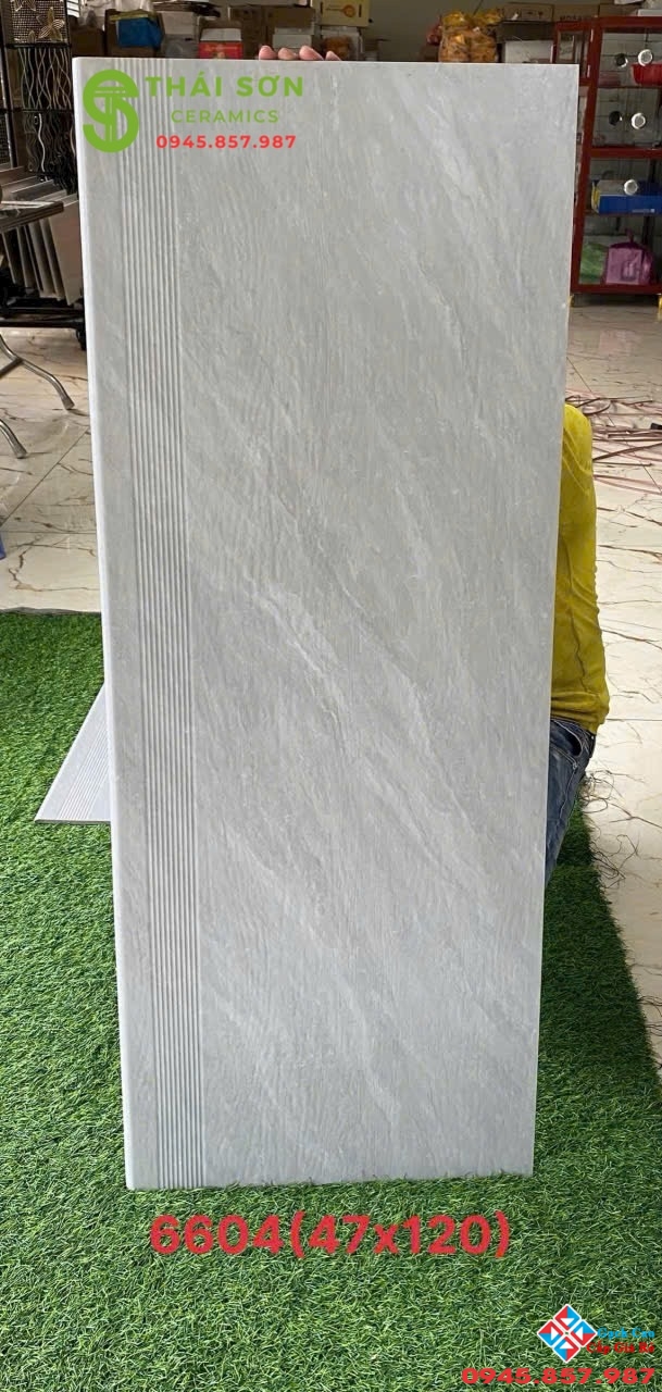 Gạch cầu thang giả gỗ cao cấp 47x120 nhập khẩu