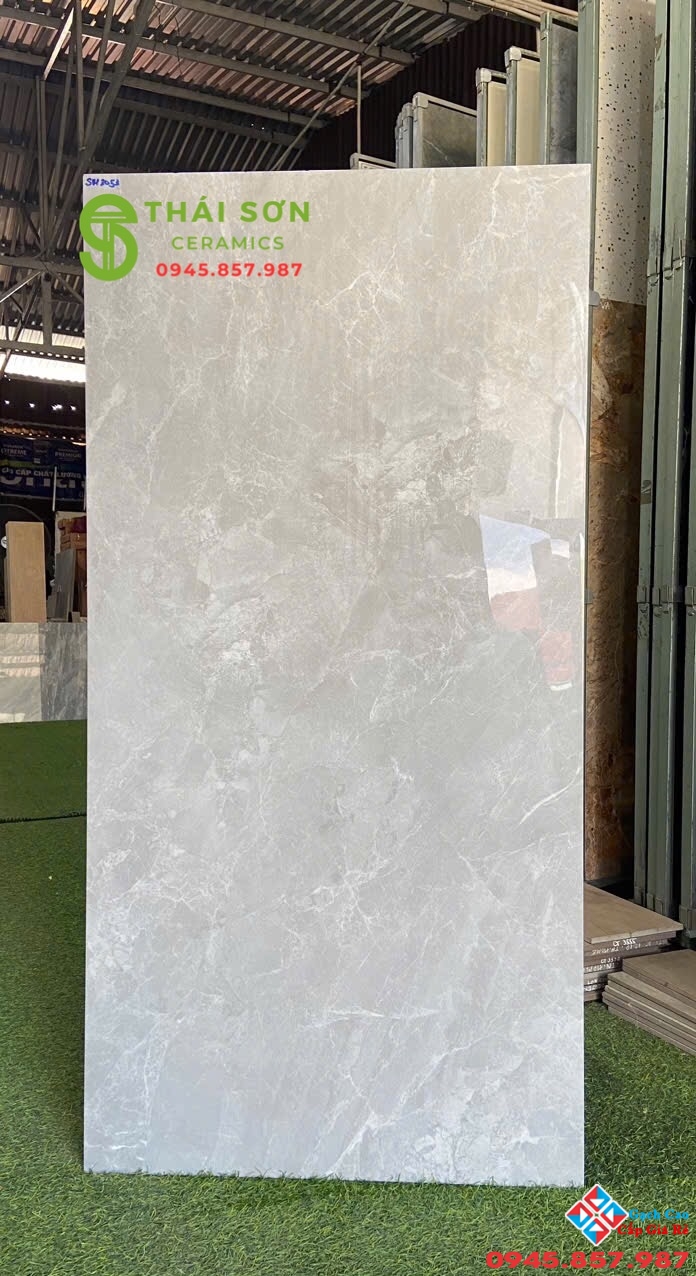 Gạch lát nền 60x120 bóng kiếng ấn độ màu xám vân cao cấp