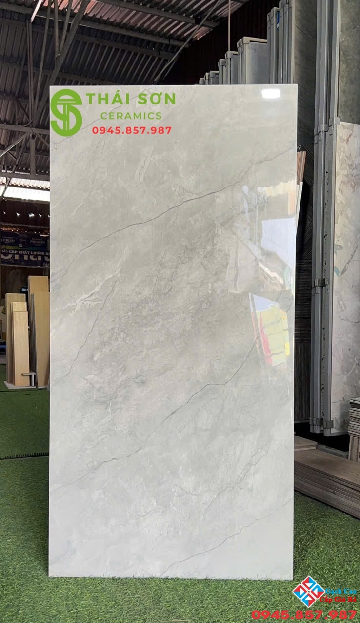 Gạch 60x120 bóng kiếng ấn độ tông màu xám