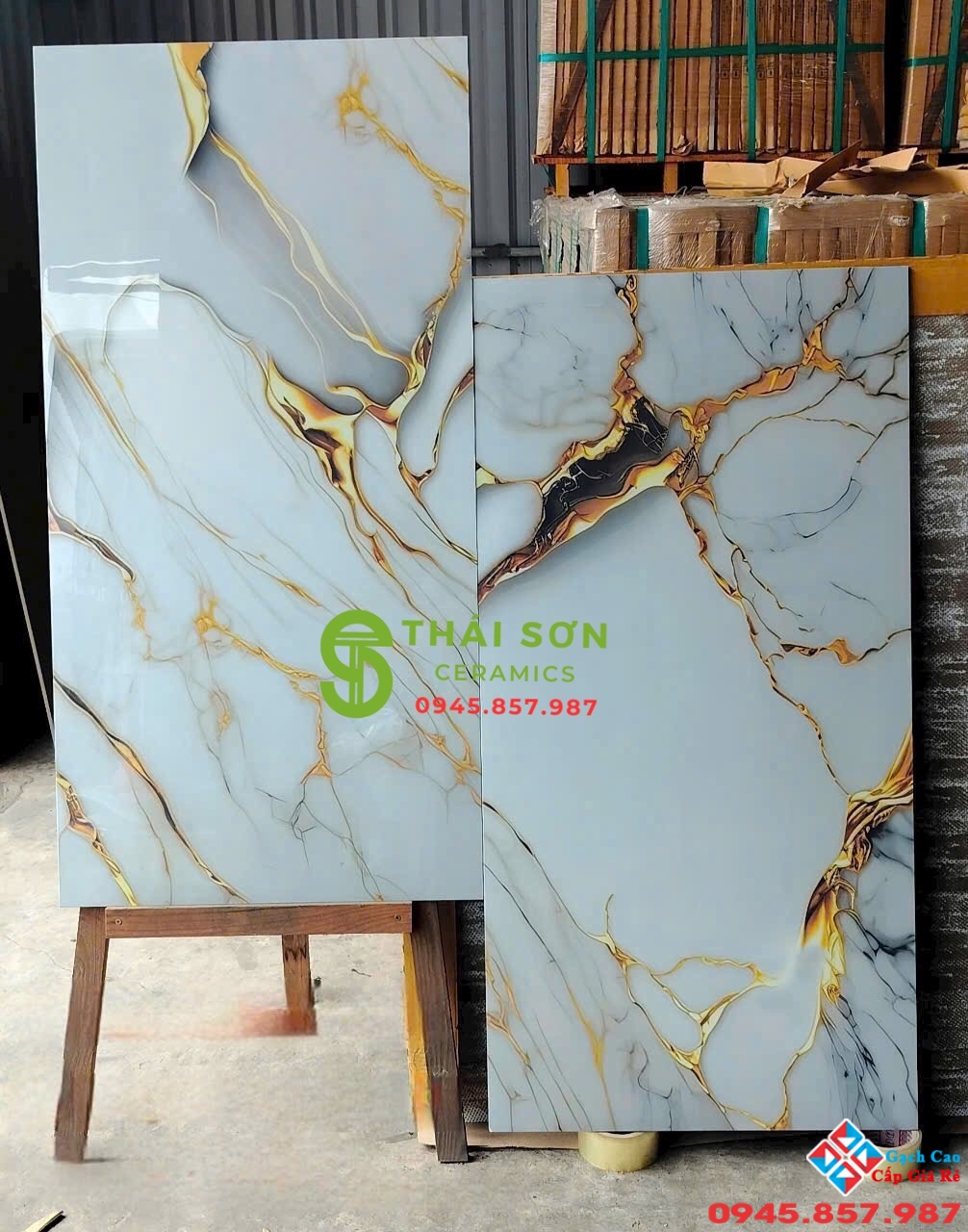 Gạch nền 60x120 ấn độ ánh vàng kim bóng kiếng mới nhất