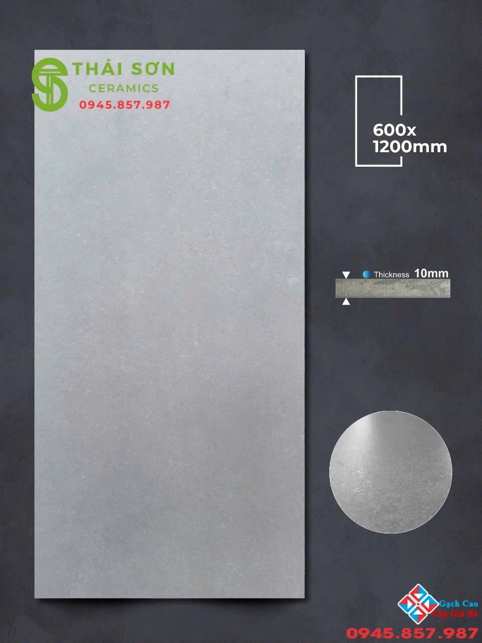 Gạch lát nền 60x120 apodio mờ tinh thể màu xám xi măng nhạt