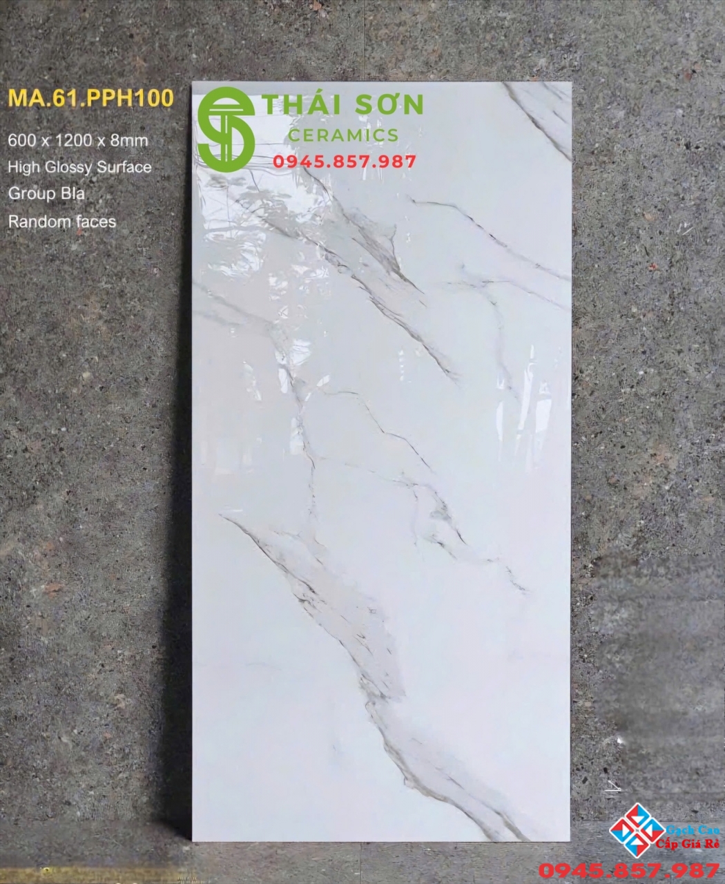 Gạch lát nền 60x120 apodio siêu bóng màu trắng vân xám